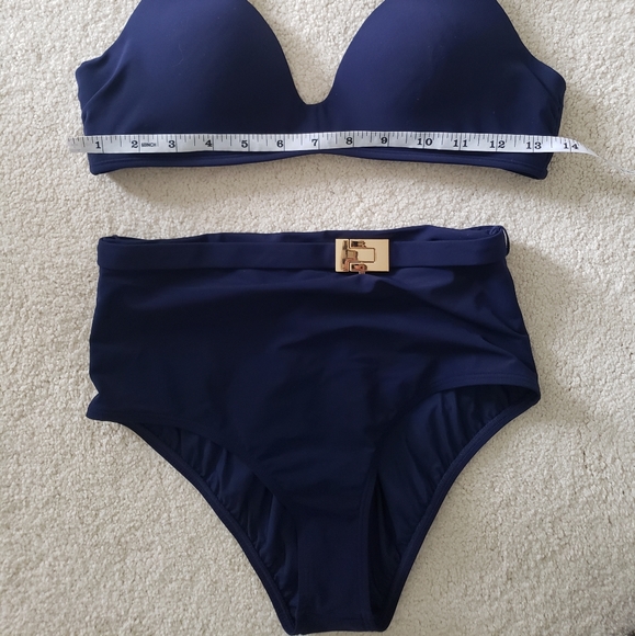 SOLD Tory Burch T-Belt High Waisted 2-piece Bikini Navy szS - Picture 5 of 16